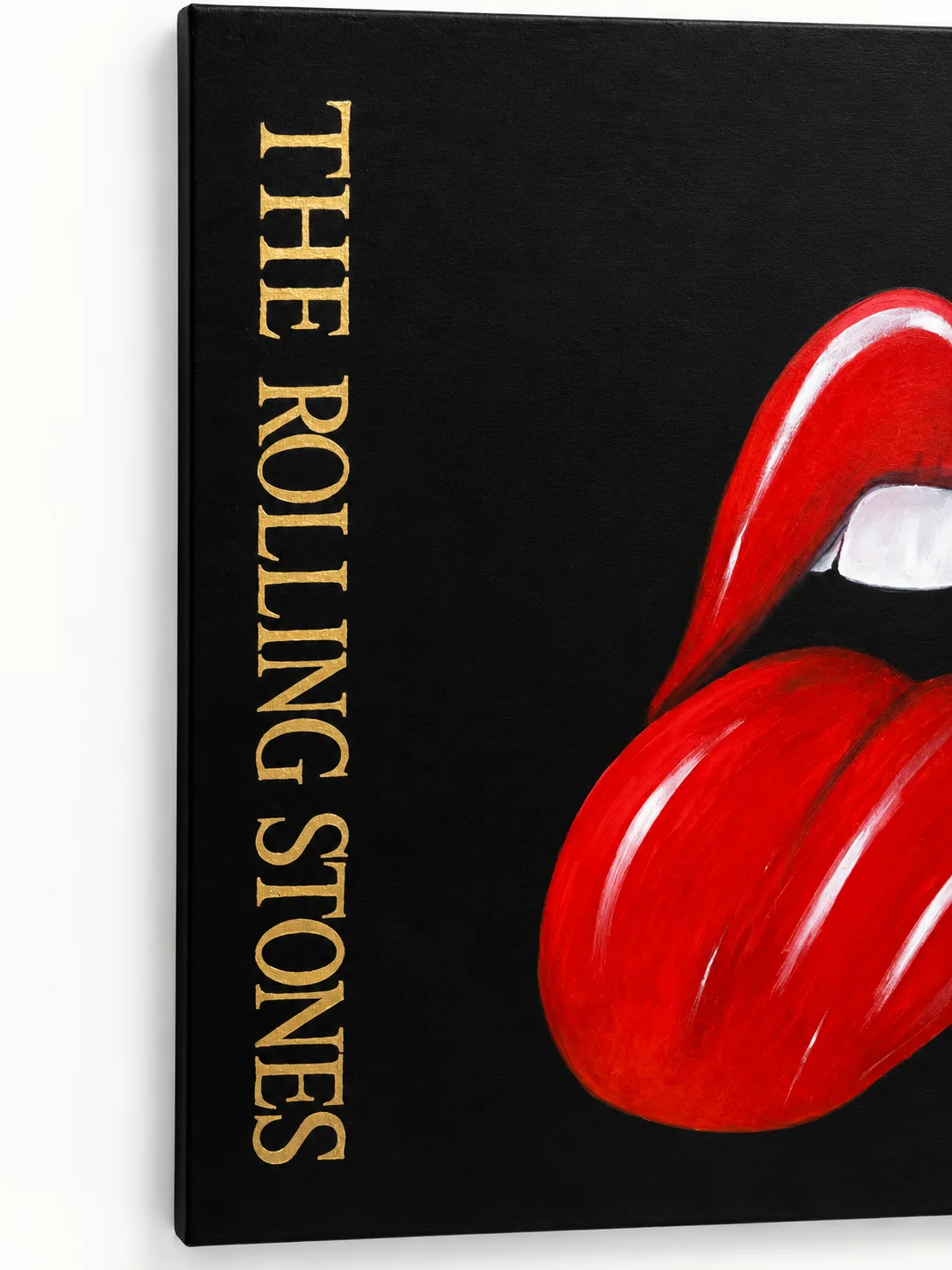 Dettaglio laterale dell'omaggio ai Rolling Stones